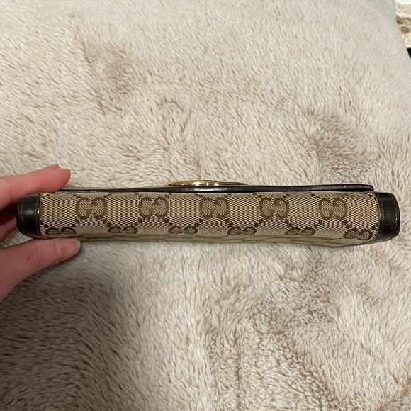 EUC Gucci Double GG Sukey Continental Long Wallet w/signature GG Supreme canvas - Picture 6 of 16